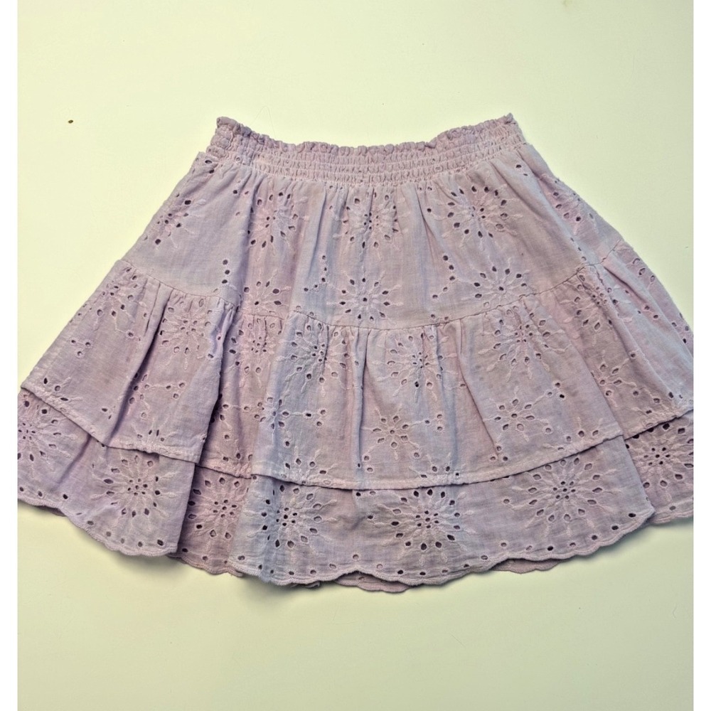 BB Dakota-Steve Madden Lavender Eyelet Mini Skirt - Size Medium (junior)